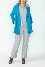 IC Collection Jacket 6290J Turquoise, Plum, Black, Brown F24