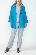 IC Collection Jacket 6290J Turquoise, Plum, Black, Brown F24