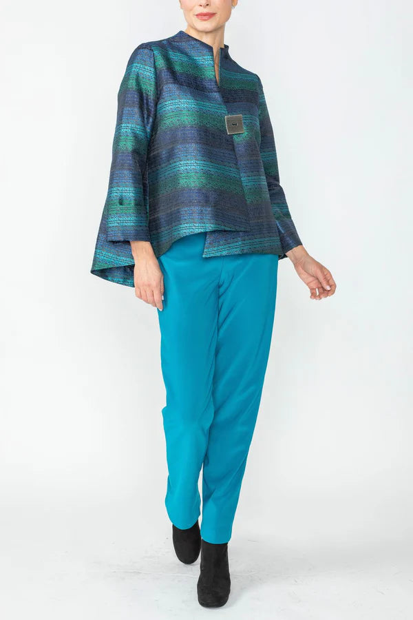 IC Collection Assymetrical jacket 6646J Teal, Orange F24