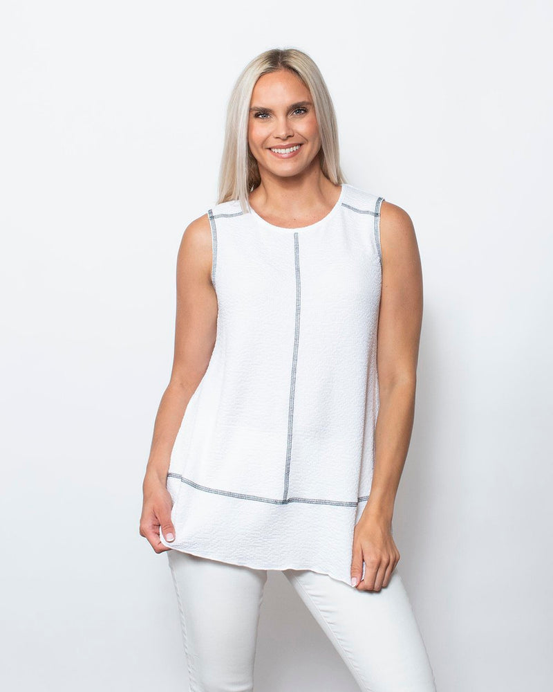 Snoskins Seersucker Knit V-Neck # Style 77585-24S