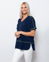 Snoskins Seersucker Knit V-Neck # Style 77585-24S