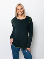 Snoskins Seersucker Crew neck with contrast thread exposed seaming 66692-F25
