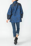 IC Collection Blue Hi Collar Zip Up Jacket 6673J