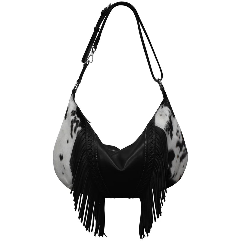ILI New York 6721 WESTERN FRINGE MEDIUM CRESCENT BAG *NEW FW2025