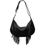 ILI New York 6721 WESTERN FRINGE MEDIUM CRESCENT BAG *NEW FW2025