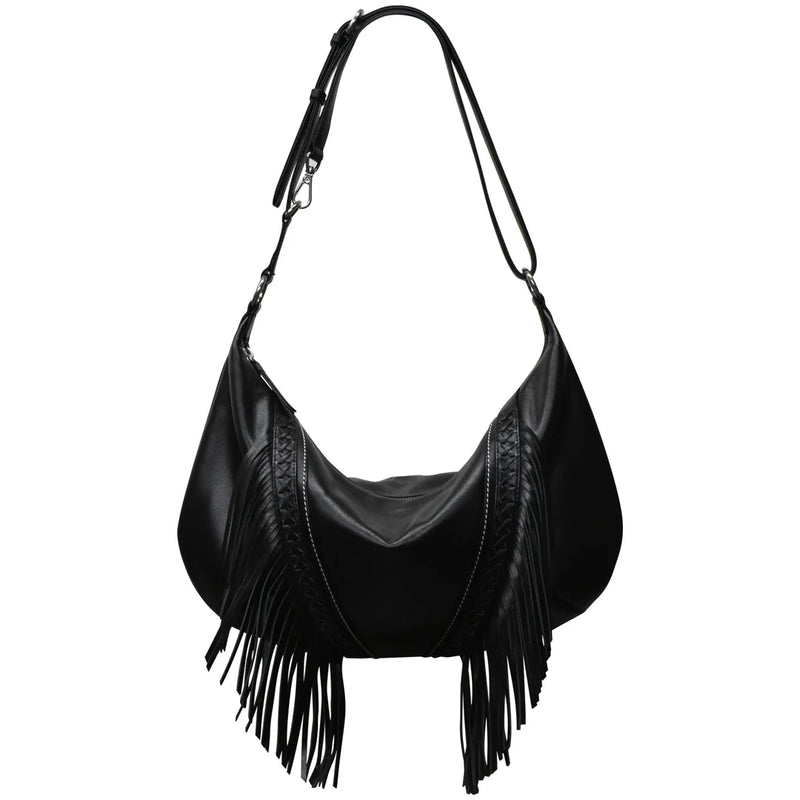 ILI New York 6721 WESTERN FRINGE MEDIUM CRESCENT BAG *NEW FW2025