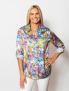 Snoskins Printed Charmeuse Button Shirt 88594-25S