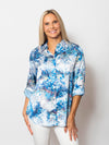 Snoskins Printed Charmeuse Button Shirt 88594-25S