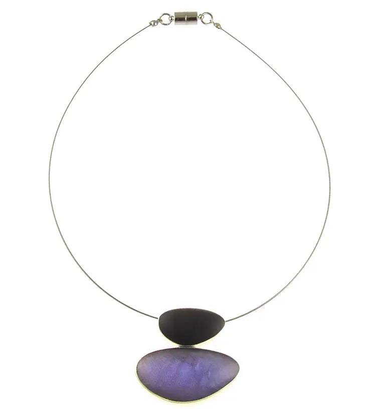 Origin Two Pebbles Pendant Necklace Style 2233
