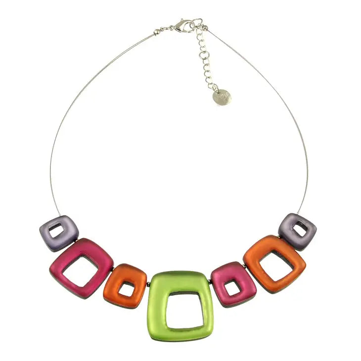 Origin Hollow Squares Necklace Style 415