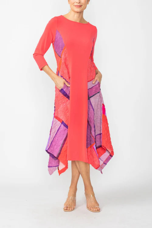 IC Collection Color Block Dress 7285D S25 M IC Collection Color Block Dress 7285D S25 M