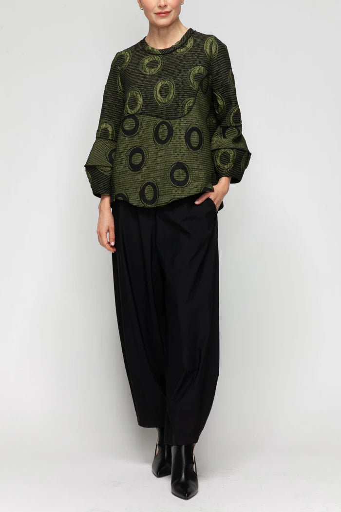 IC Collection Merrow Drop Bubble Sleeve Top 7566T
