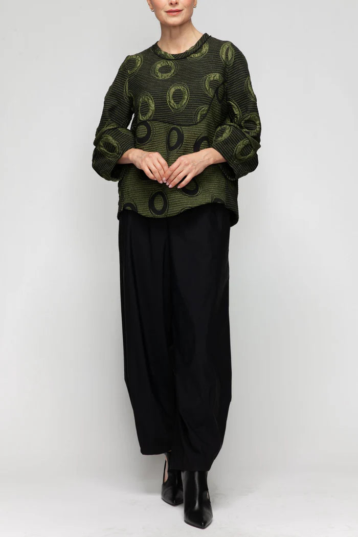 IC Collection Merrow Drop Bubble Sleeve Top 7566T