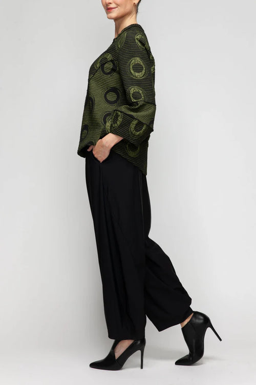 IC Collection Merrow Drop Bubble Sleeve Top 7566T