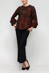 IC Collection Merrow Drop Bubble Sleeve Top 7566T