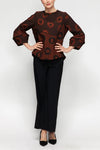 IC Collection Merrow Drop Bubble Sleeve Top 7566T