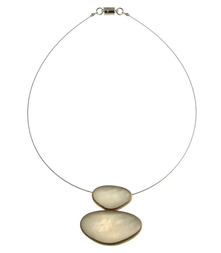 Origin Two Pebbles Pendant Necklace Style 2233