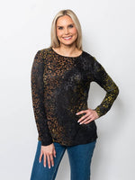 Snoskins Tie Dye Burnout Eyelash Crew Neck Tee Shirt 45701-F25