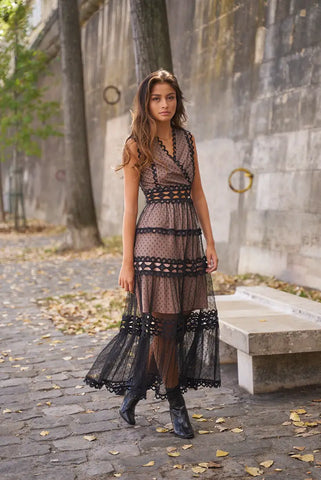 Classy Black Lace Dress — Stello Style