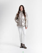 Nikki Jones Metallic Puffer Jacket Water resistant 8003-603 F25 Gold