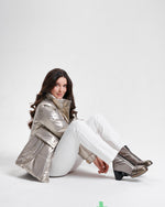 Nikki Jones Metallic Puffer Jacket Water resistant 8003-603 F25 Gold