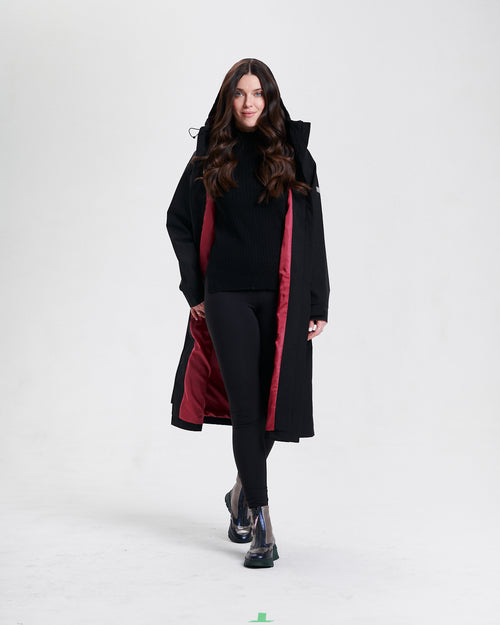 Nikki Jones Hooded Anorak with contrast lining-water resistant 8008-312 F25, Sapphire, Black
