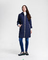 Nikki Jones Hooded Light Weight Puffer with contrast trims Water Resistant 8013-371 F25 Navy, Black
