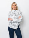 Snoskins Blister Sweater Knit Funnel Neck Top 80704-F25