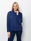 Snoskins Blister Sweater Knit Zip Neck Top 80705-F25