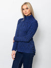 Snoskins Blister Sweater Knit Zip Neck Top 80705-F25