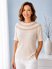Vanite Couture Pleated Top 821227 Grey, Black, Ivory