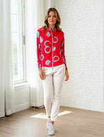 Vanite Couture Jacket 82971,Black, Grey, Cream, Red