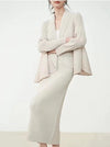 Vanite 83579-skirt, black skirt, 83549-jacket Black, Off white, Grey
