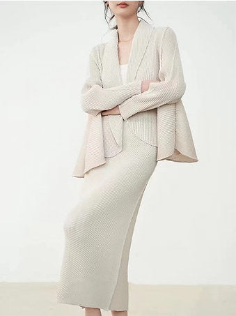 Vanite 83579-skirt, black skirt, 83549-jacket Black, Off white, Grey