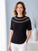Vanite Couture Pleated Top 821227 Grey, Black, Ivory