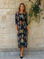 Vanite Dress 88333 Blue-multi, Orange-Multi S25