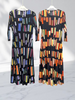 Vanite Dress 88333 Blue-multi, Orange-Multi S25