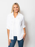 Snoskins Pucker Knit Button Shirt with 3/4 sleeves and Tab 88594-25S