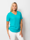 Snoskins Pucker Knit V-Neck with Short Sleeves 88597-25S