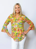 SnoSkins Printed Crinkle Sleeveless Cowl Top 89518-25S