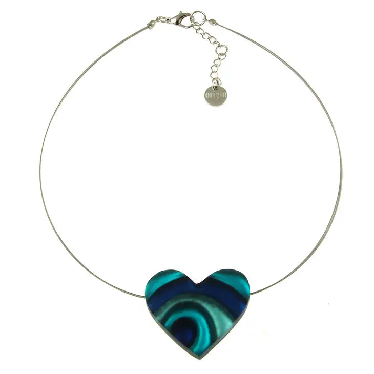 Origin Heart Swirl Pendant Necklace Style 2106
