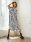 Simply Vanite Dress 90193-5 white/circles shirt/ duster