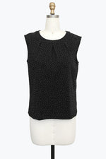 Damee 902T SPARKLE SLEEVELESS JEWEL NECK TOP F25