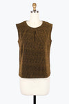 Damee 902T SPARKLE SLEEVELESS JEWEL NECK TOP F25