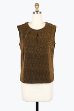 Damee 902T SPARKLE SLEEVELESS JEWEL NECK TOP F25