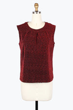 Damee 902T SPARKLE SLEEVELESS JEWEL NECK TOP F25