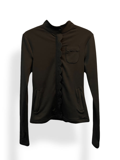 FINAL SALE - Thrive Société Black Scalloped Long Sleeve Jacket 38131145