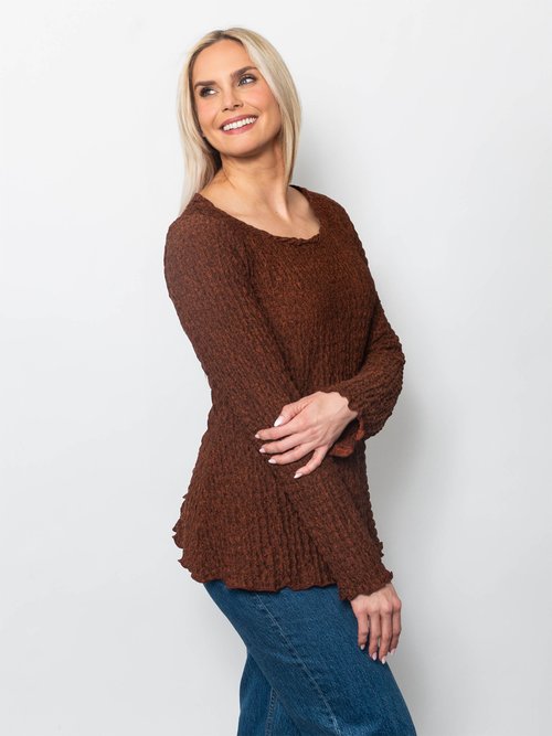 Snoskins Pucker Twist Neck Top 99717-F25