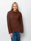 Snoskins Pucker Asymmetrical Collar Top 99718-F25