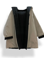 FINAL SALE - Nikki Jones Button Front Reversible Swing Coat with Shawl Hood K5581RO-332